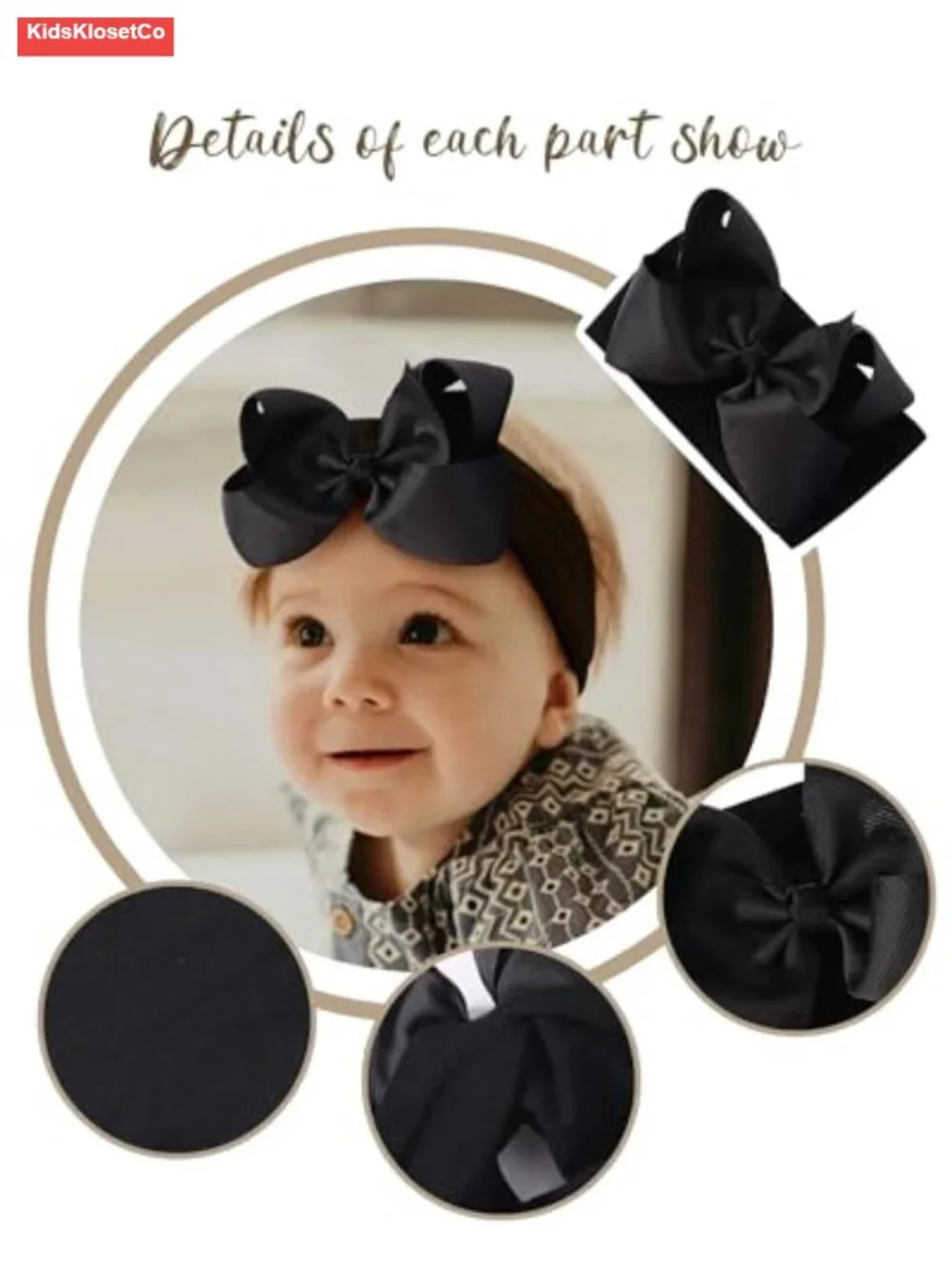 20pcs Baby Girls Nylon Headbands Ribbon Bow Elastic Hair Accessories